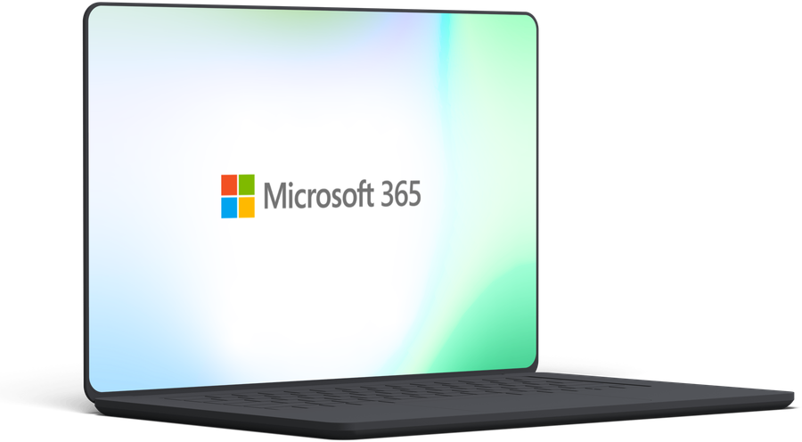 Laptop displaying Microsoft 365
